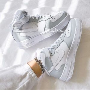 Nike custom air force 1 mid sneakers